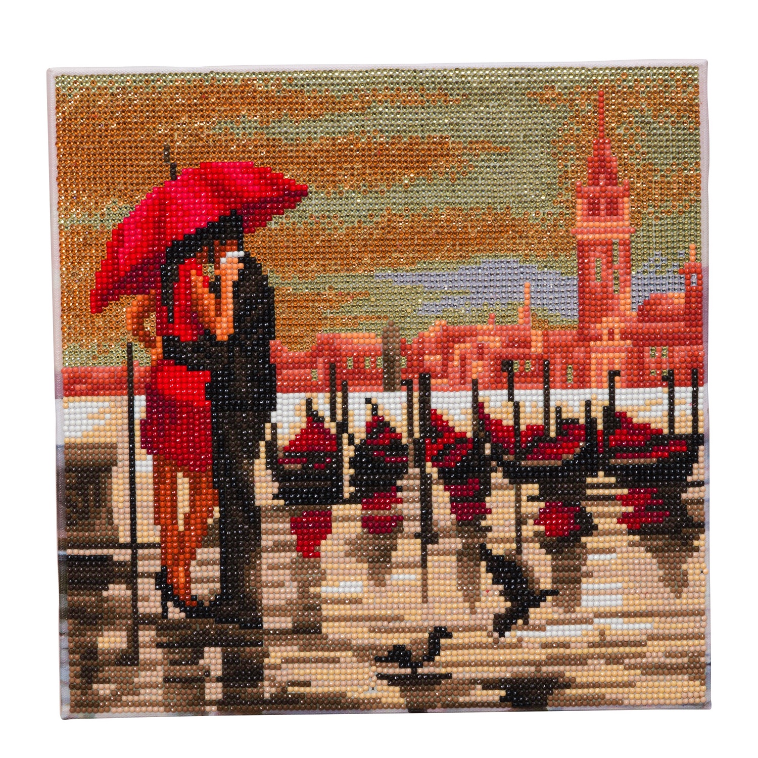 Craft Buddy Crystal Art / Diamond Painting 30cm x 30cm Picture Kit on Wood  Frame - Meet Me In Venice - Full Crystal